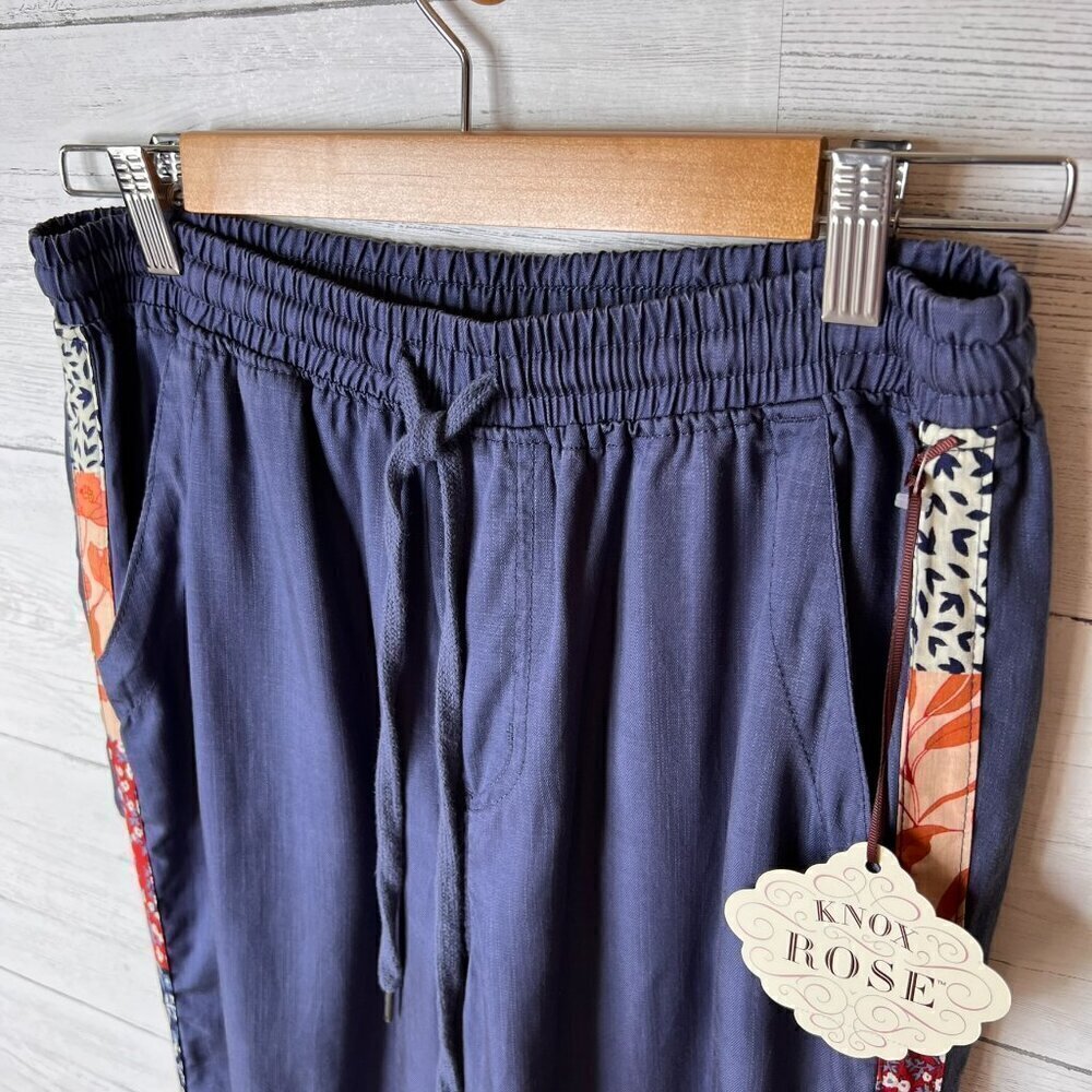 Knox Rose Pants Womens Size Small Periwinkle Elastic Waist Cargo Colorful Jogger - Picture 3 of 16
